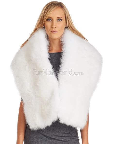 fendi fox fur stole|White fox fur stole .